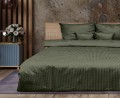 Pościel adamaszkowa 160x200+2x70x80 Ciemna Zieleń Premium