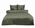 Pościel z adamaszku 200x220+2x70x80 Ciemna Zieleń Premium