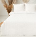 Pościel gofrowana z bawełny 200x220+2x70x80 Biała