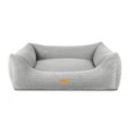 Legowisko dla psa ortopedyczne ekskluzywne szare PRATO