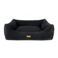 Legowisko dla psa ortopedyczne ekskluzywne czarne PRATO