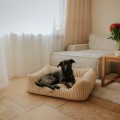 Legowisko dla psa z pianką termoplastyczną beżowe PALERMO