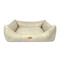Legowisko dla psa ortopedyczne jasno beżowe BERGAMO gładkie