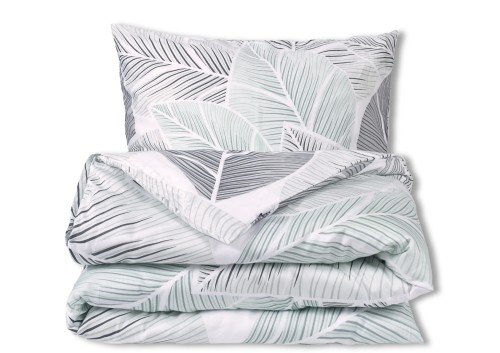 Pościel satynowa 160x200+2x70x80 Liście 57A Exclusive