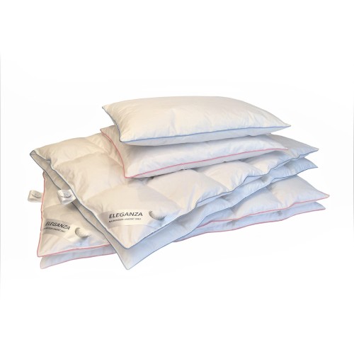 Kołdra puchowa dla dziecka z poduszką 90x120 + 40x60 Eleganza Poldaun