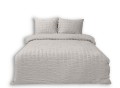 Pościel gofrowana bawełniana 200x220+2x70x80 Szara Boho