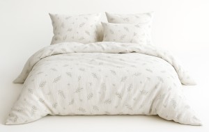 Pościel muślinowa 160x200+2x70x80 Gałązki Boho 01 Muślin