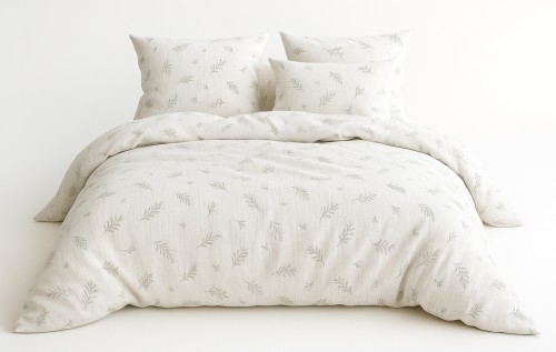 Pościel muślinowa 160x200+2x70x80 Gałązki Boho 01 Muślin