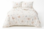 Pościel muślinowa 160x200+2x70x80 Motyle Boho 03 Muślin