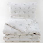 Pościel bawełniana muślinowa 140x200+70x90 Gałązki Boho 01 Muślin