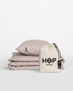 Pościel 200x220 bawełniana brudny róż Premium Pure Hop Design