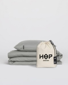 Pościel 200x220 bawełniana ciemno szara Premium Pure Hop Design