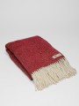 Pled wełniany burgund RURU 100% wełna z Nowej Zelandii Hop Design