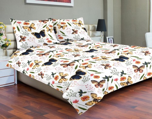 Pościel satynowa 200x220+2x70x80 motyle 09A Premium Matex