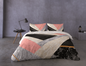 Pościel z bawełny egipskiej 200x220+2x70x80 marmur 03 perkal Prestige