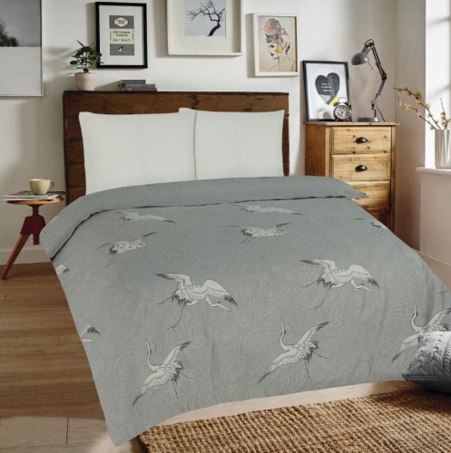 Pościel flanelowa 160x200 z bawełny Ptaki 75A