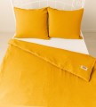 Pościel muślinowa 200x220+2x70x80 Musztardowa ekologiczna Naturalna Muślin