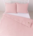 Pościel muślinowa 200x220+2x70x80 pastelowy różowy Naturalna Muślin