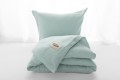 Pościel muślinowa 200x220+2x70x80 Miętowy Pastelowy Naturalna Muślin