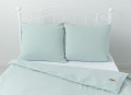 Pościel oddychająca 160x200+2x70x80 jasny miętowy Naturalna Muślin