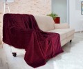 Elegancki koc pluszowy Bordowy Diamond