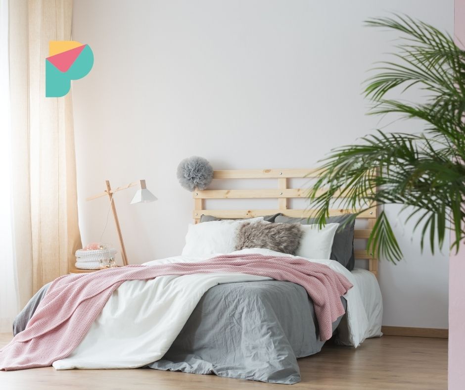 rośliny w sypialni